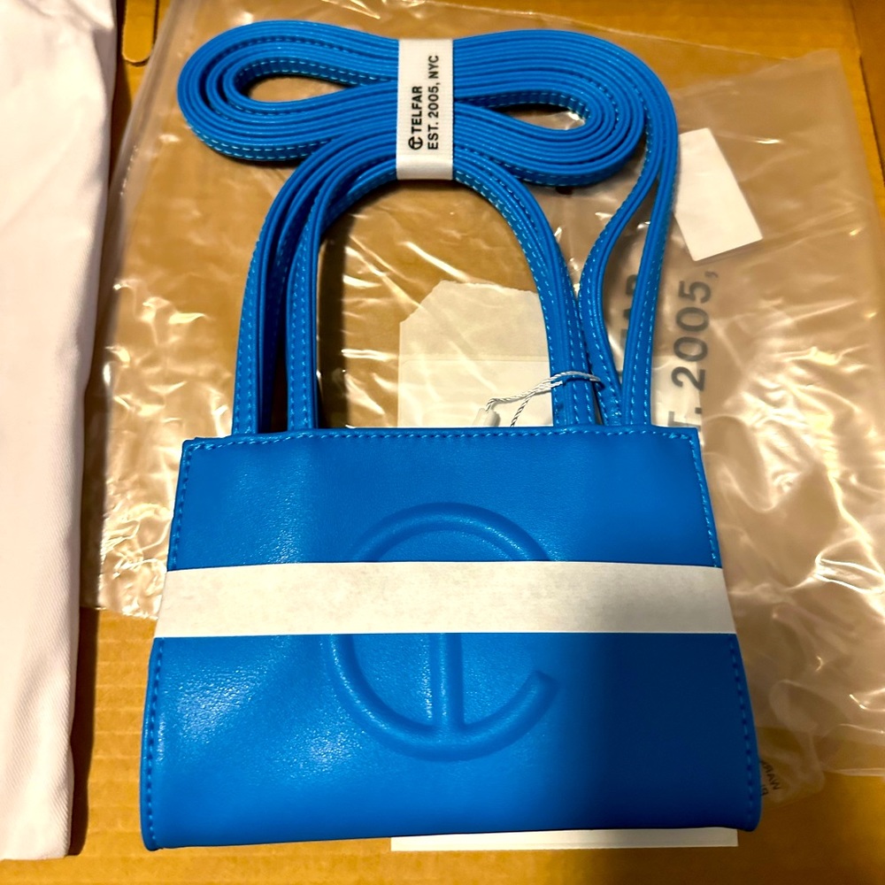 NEW WITH TAGS TELFAR SMALL CYAN